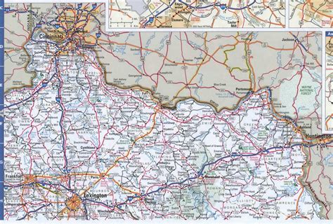 Kentucky Eastern Highways Road Mapfree Printable Road Map Of East Kentucky