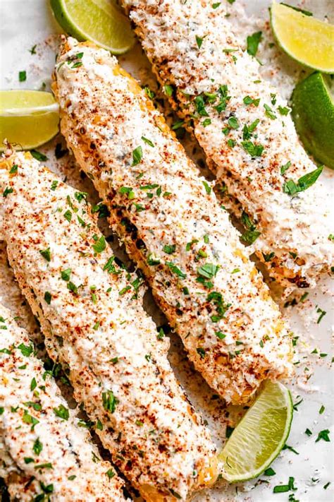 No mexican feast is complete without this juicy charred corn on the cob recipe. Elote, aka Mexican Street Corn, is charred juicy corn on the cob smothered in a cheesy chile ...