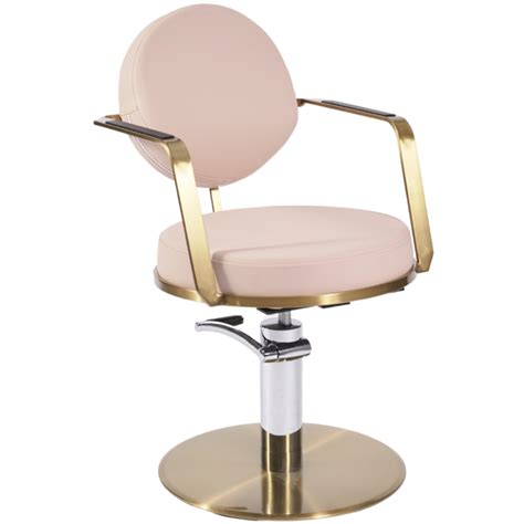 Pink And Gold Round Salon Styling Chair By Sec Salon Equipment Centre