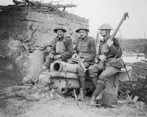 Men Of The Th Battalion Coldstream Guards Sitting On A Captured
