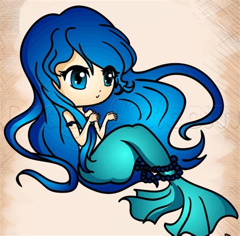 How To Draw A Cute Mermaid Dragoart Tutorials Pinterest