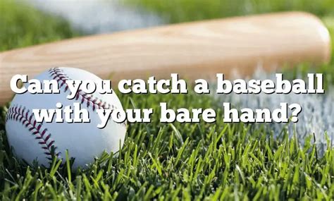 Can You Catch A Baseball With Your Bare Hand Dna Of Sports
