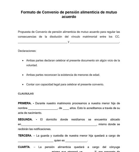 Cancelacion De Pension Alimenticia Por Mutuo Acuerdo En Mexico Coteen