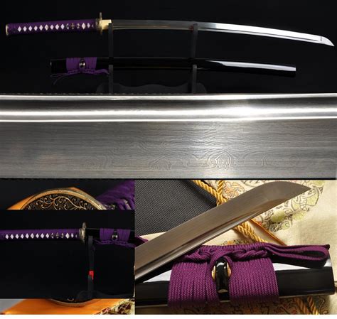 Handmade Japanese Samurai Functional Sword Katana Foldedsteel Blade Can
