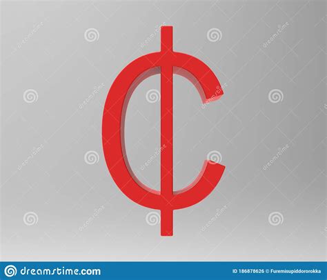 Cent Symbol Sign Isolated Centas Sent 3d Render Stock Illustration