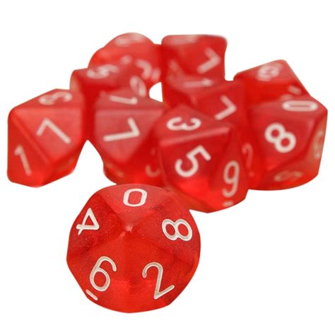 10 Dices D10 Ten Sided Gem Dice Die For Rpg Dungeonsanddragons Board