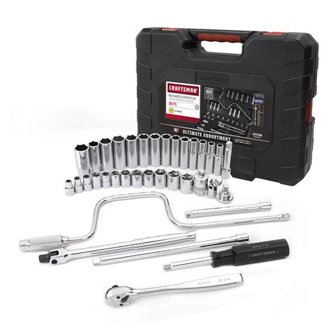 A mechanics tool set is typically comprised foremost of three ratchets, sized ¼, 3/8, and ½, along with a wide range of sockets in both sae and metric sizes. Craftsman 36 pc. Metric Mechanic's Starter Set | Shop Your ...