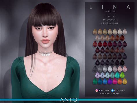 Anto Lina Hairstyle Created For The Sims 4 Emily Cc Finds