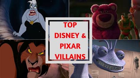 Top 30 Best Villains From Disney And Pixar Animated Films Animation