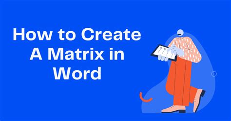 How To Create A Matrix In Word Edrawmax Online