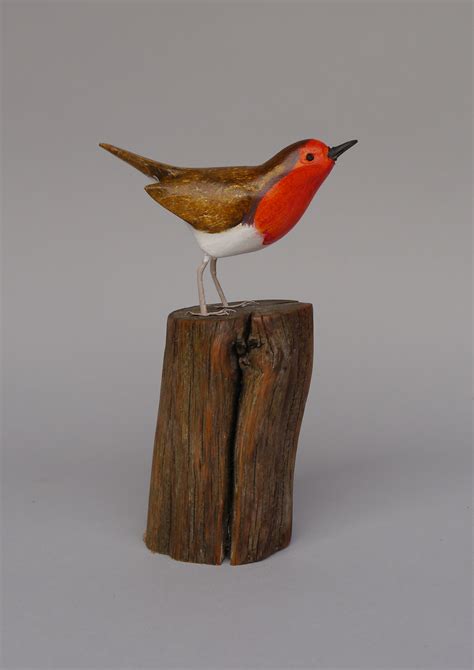 Hand Carved Wood ‘perching Robin Old Chapel Gallery
