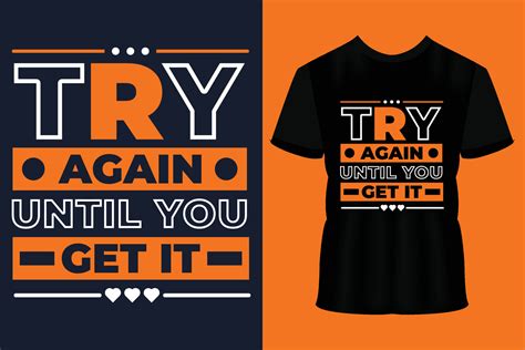 Try Again Until You Get It Modern Typography Lettering Geometric