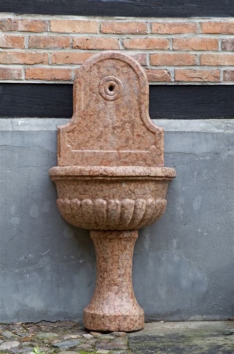 A Baroque Rosso Verona Marble Wall Fountain Northern Italy 18th C