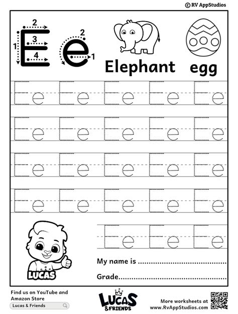 Alphabet Ee Letter Printable Letter Ee Tracing Worksheets