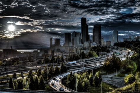 Seattle At Night Wallpapers Top Free Seattle At Night Backgrounds