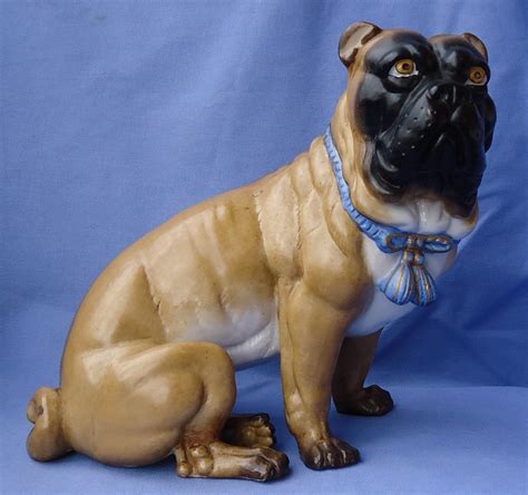 This takes 16px down to 10px. antique Victorian Pug Mastiff dog 10" Germany from morninglineantiques on Ruby Lane