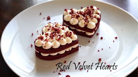 Red Velvet Mini Cakes Red Velvet Hearts YouTube