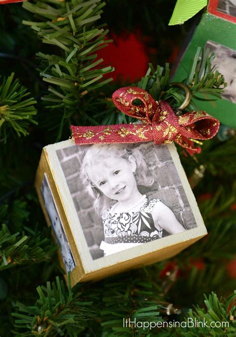 diy photo block ornaments