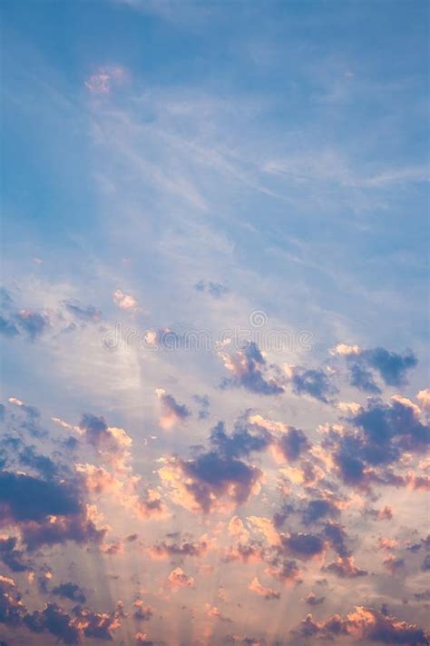 Twilight Sky Background Colorful Sunset Sky And Cloudvivid Sky In