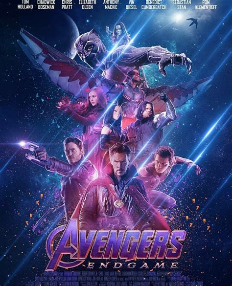 Avengers Endgame Poster With All The Dusted Characters By