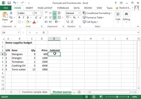 Excel Formulas And Functions Learn With Basic Examples