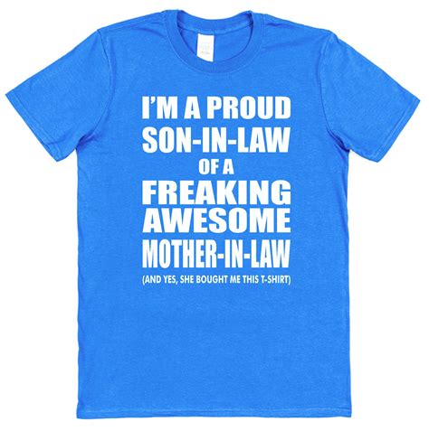 Awesome Mother In Law Proud Son In Law T Shirt T For Son In Law