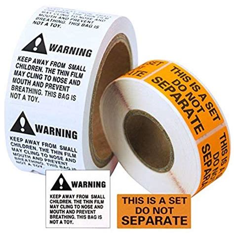 Super Adhesive 500 Each Ecom Approved Shipping Supply Warning Stickers 1x2 This Is A Set Do