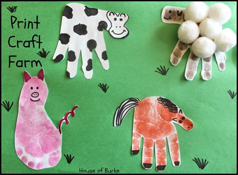 Farm Handprint Picture Preschool Farm Crafts Farm Animals