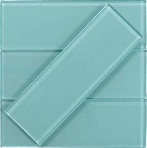 4 X 12 Blue Glass Subway Tile Glossy Csb10
