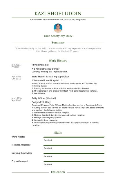 Tailoring your cv for each individual role you put in. physiotherapist Resume Example | Resume examples ...