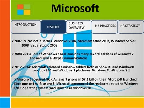 Presentation On Microsoft Corporation