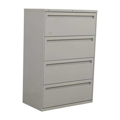 Hon 400 series filing cabinet. 90% OFF - Hon Hon Grey Four Drawer Lateral File Cabinet ...