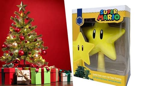 Nintendo Super Mario Super Star Light Up Tree Topper