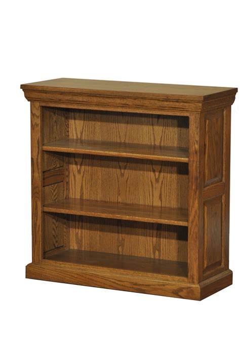 Traditional 3 Ft Bookcase With Raised Panel Sides Amish Furniture