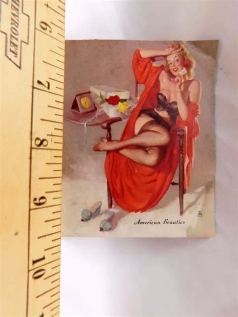 1940s Pin Up Girl Blotter Card Gil Elvgren Wwii 4 750 Picclick