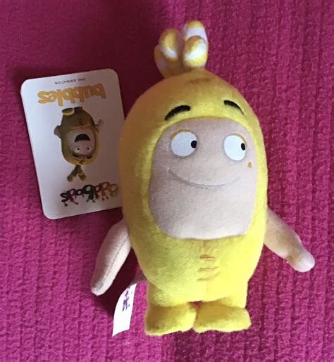 Oddbods Yellow Bubbles Girl Soft Plush Toy 6” Tags One Animation Golden