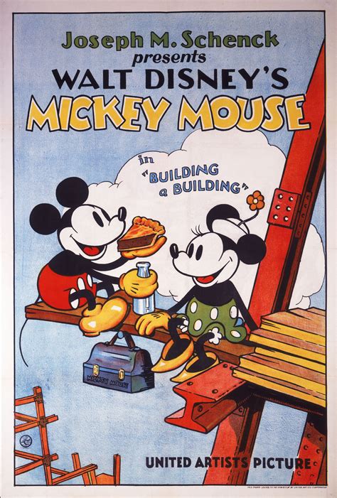 Building A Building 1933 Walt Disney Mickey Mouse Disney Movie Posters Disney Posters