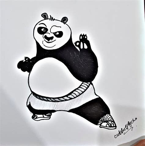 Kung Fu Panda Face Drawing