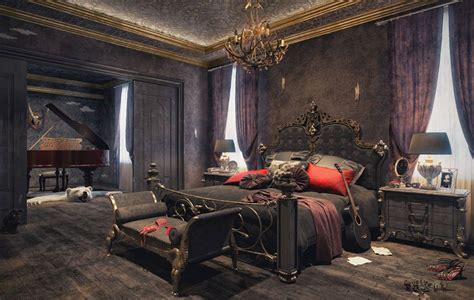 Gothic Style Bedrooms From Full Theme To Chic Touch Of Drama
