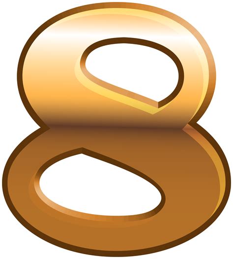 Number Eight Gold Png Clip Art Image Clip Art Art Images Gold Png Images Images And Photos Finder