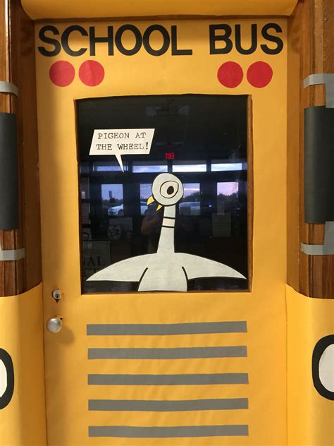 Pigeon Finally Gets To Drive The Bus Classroom Door Displays Library