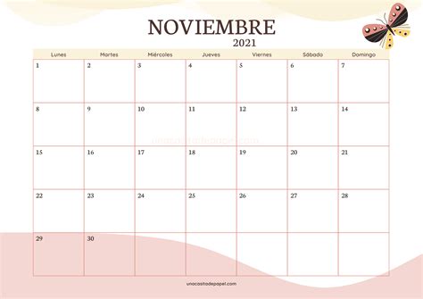 Calendario Noviembre 2021 2022 El Calendario Noviembre