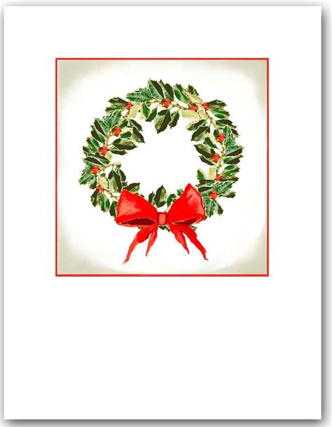 Christmas Wreath Cards Boxed Set 10 Greeted Christmas Cards Etsy