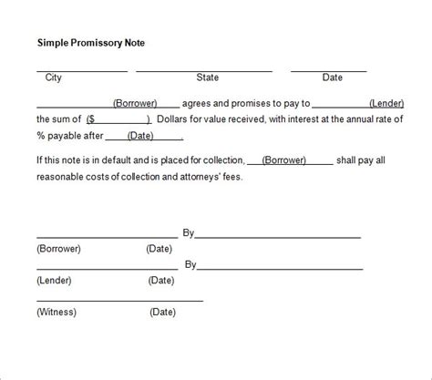 Free Promissory Note Templates In Google Docs Ms Word Pages Pdf