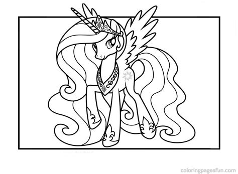 Unicorn ponies twilight and cadance. Princess Celestia | My little pony coloring, Coloring ...