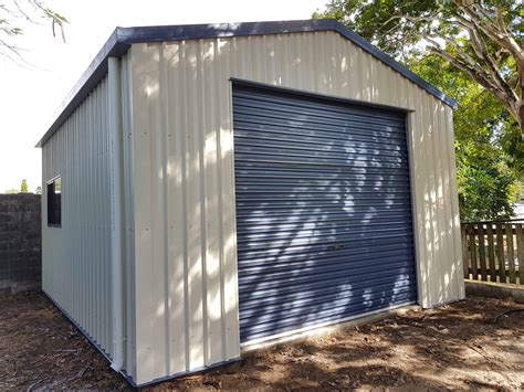 Gabel Roof Garage Shed With Single Roller Door Bryland Sheds