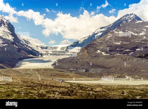 Columbia Icefield Snow Dome And Sunwapta Lake Jasper National Park