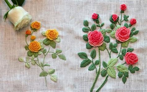 Rose Embroidery Design Pattern And Stitch Cyruscrafts