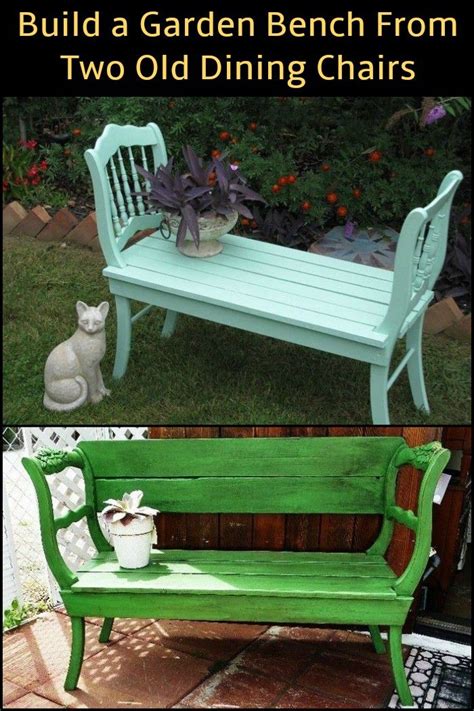 Build A Garden Bench From Two Old Dining Chairs Diy Projects For