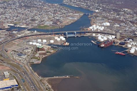 New Haven Connecticut Harbor Aerial Photograph Aerial New Haven